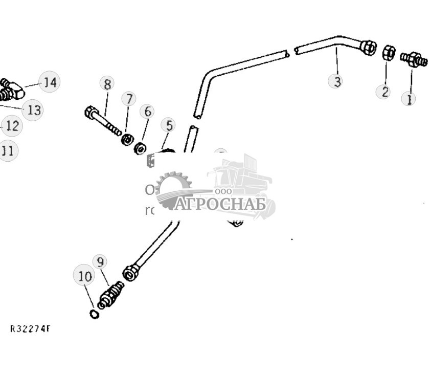 Hydraulic Oil Return Lines, Rear 